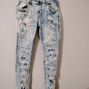 Fwrd Denim Men's Distressed Jeans Fit 1 Sz 34 x 32 Slim 80s